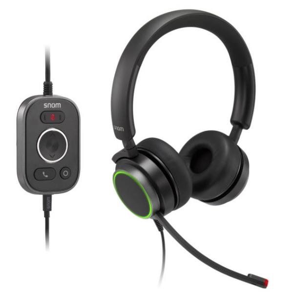 snom A330D - Cuffie con microfono - on-ear - cablato - USB, jack 3,5 mm