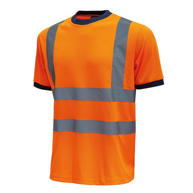 T-shirt alta visibilità Glitter - taglia XL - arancio fluo - U-Power - conf. 3 …