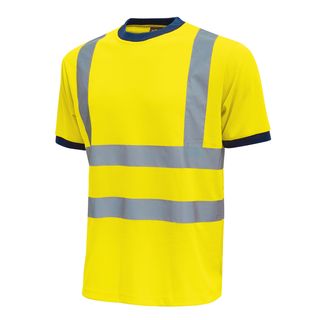 T-shirt alta visibilità Glitter - taglia XL - giallo fluo - U-Power - conf. 3 p…