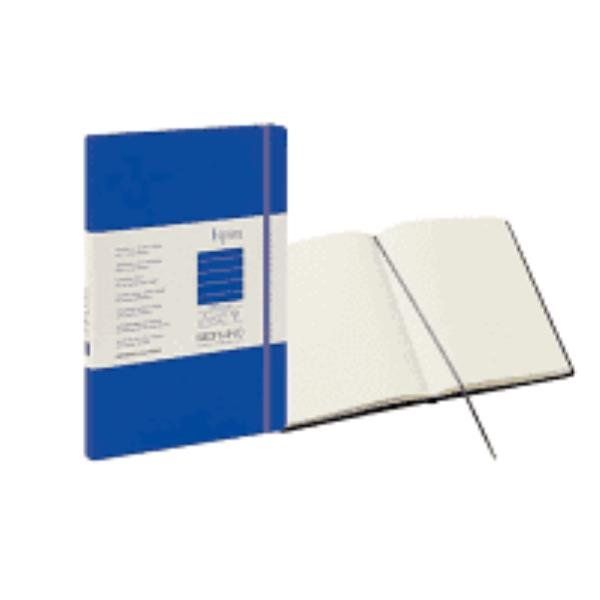 Taccuino Ispira - con elastico - copertina rigida - A5 - 96 fogli - righe - blu…
