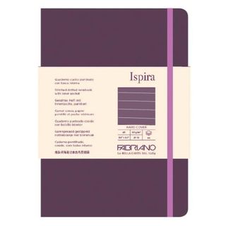 Taccuino Ispira - con elastico - copertina rigida - A5 - 96 fogli - righe - vio…