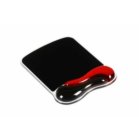 Tappetino Duo Gel - per mouse - rosso/fumo - Kensington