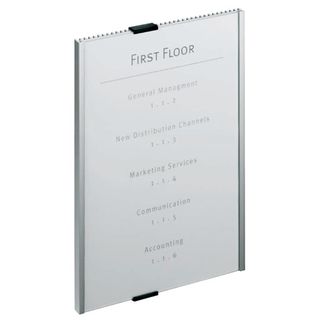 Targhe DURABLE INFO SIGN alluminio/acrilico trasparente/argento metallizzato 21…