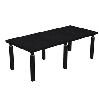 Tavolo riunione Prestige Quadro - 220 x 100 cm - nero venato/ nero