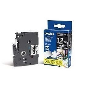 Brother TZe-335 - Adesivo standard - bianco su nero - Rotolo (1,2 cm x 8 m) 1 c…