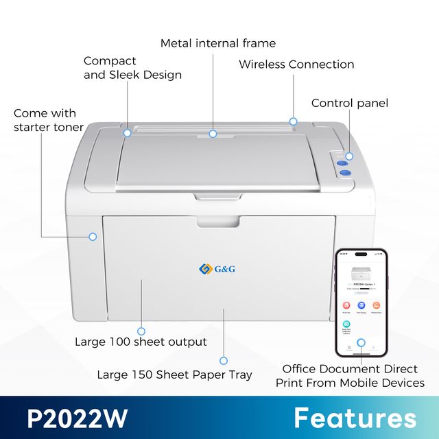 G&G P2022W Single Funzione A4 22ppm Wi-Fi