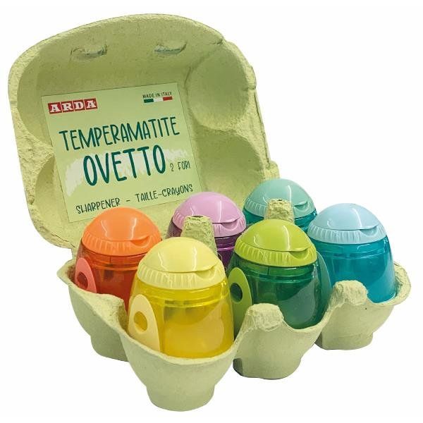 Temperamatite Ovetto - 2 fori - colori assortiti - Arda