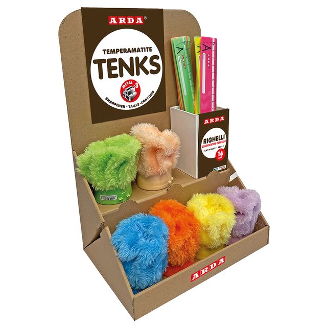 TemperamatiteTenks Peluche e Righe 16cm - colori assortiti - Arda - display Voi…