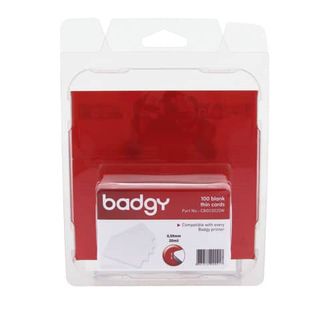 Tessere fini in PVC per stampante Badgy 0,50 mm in confezione da 100 tessere - …