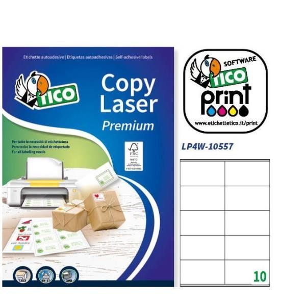 Tico Copy Laser Premium - Carta - adesivo permanente - rivestito in silicone - …