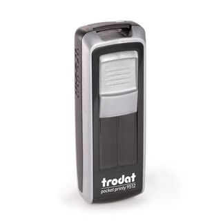 Timbri autoinchiostranti tascabili Trodat Pocket Printy 9512 47x18 mm nero/silv…