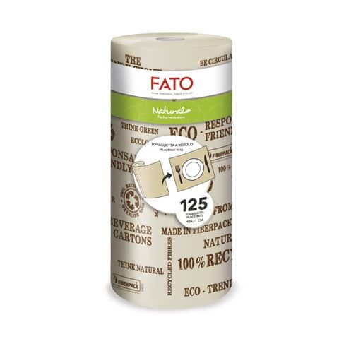 Tovaglietta a 3 veli Fato Natural in rotolo da 125 strappi di 312x400 mm 881231