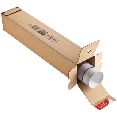Tubo fustellato per spedizioni ColomPac conf. 10 pz - cartone ondulato avana re…