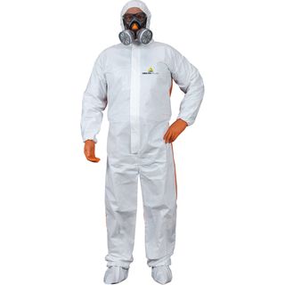 Tuta di protezione da rischio chimico DT125 - monouso - taglia XL - PP/PE - bia…
