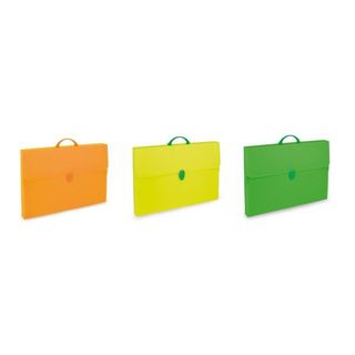Valigetta Polionda Fluo - 28x39cm - dorso 8cm - colori assortiti - Favorit