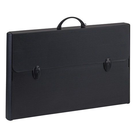 Valigetta polionda Total Black - 37 x 60 cm - dorso rigido 5 cm - PPL - nero - …