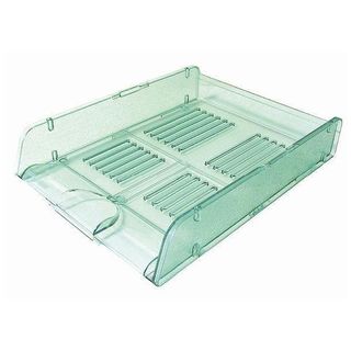 Vaschetta portacorrispondenza TR25310 - 26 x 34 x 6 cm - verde trasparente - Ar…