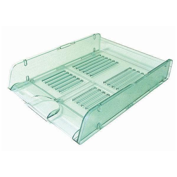 Vaschetta portacorrispondenza TR25310 - 26 x 34 x 6 cm - verde trasparente - Ar…
