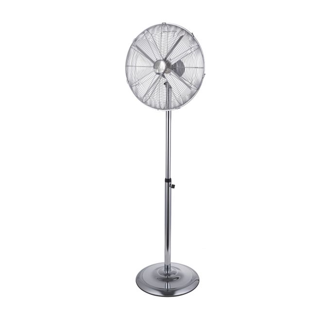 Ventilatore Cromo da terra - 3 velocità - 60 W - pala diametro 45 cm - 45 x 45 …