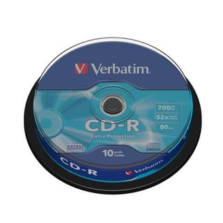 Verbatim - Scatola 10 CD-R Data Life serigrafato - spindle 1X-52X - 43437 - 700…