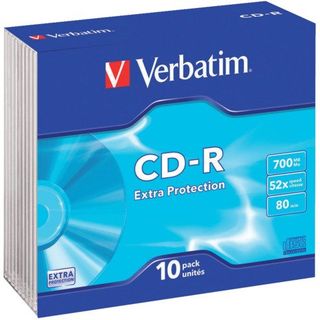 Verbatim - Scatola 10 CD-R DataLife Extra Protection - slim case - 52X - 700MB