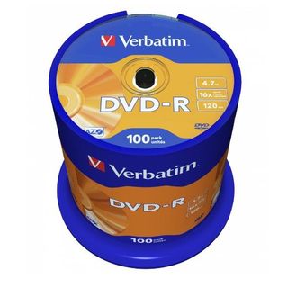 Verbatim - Scatola 100 DVD-R - serigrafato - 43549 - 4,7GB