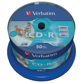 Verbatim - Scatola 50 CD-R Bulk Data Life Plus - spindle 1X/52X - 43438 -700MB