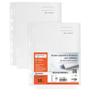 Busta coprenti con soffietto Sei Rota Atla GS - 21x29,7 cm - privacy - colore b…