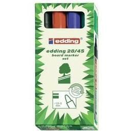 edding EcoLine 28 board - Marcatore - nero, rosso, blu, verde - inchiostro pigm…