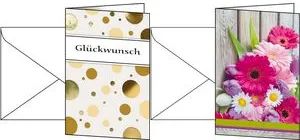 10 SIGEL GlÃ¼ckwunschkarten Golden Bubble (DS106)