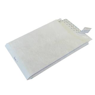 Buste a sacco con strip e 3 soffietti Tyvek Postyvek 55 g/m² bianco 22,9x32,4 c…