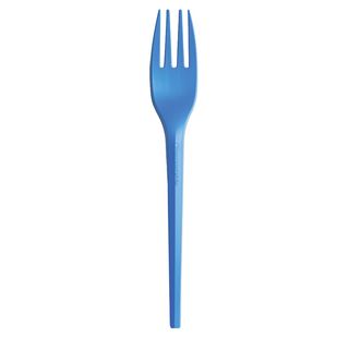 20 forchette monouso Ecocolor in CPLA 16cm blu Big Party