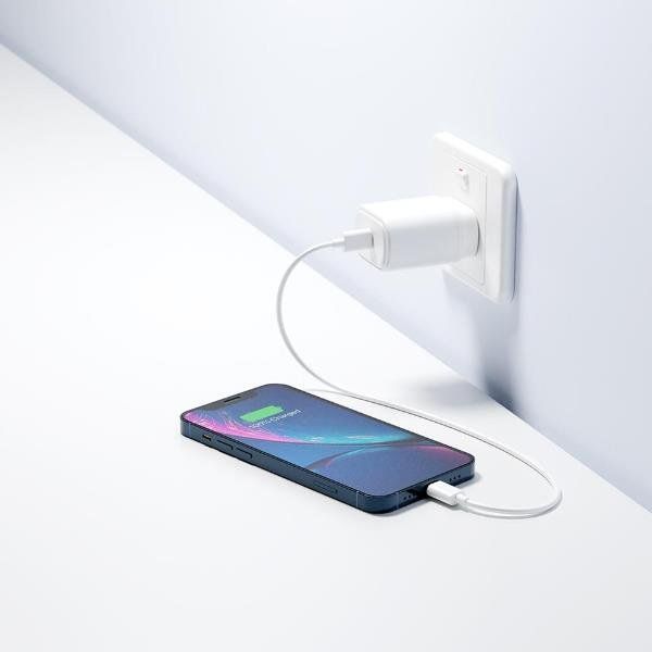 20W USB-C PD Dual Port Wall Charger EU - White