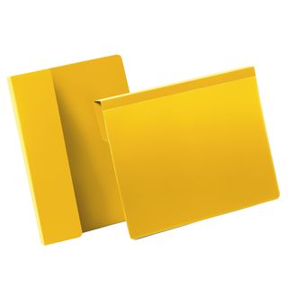 Buste identificative - con aletta pieghevole - A5 orizzontale - giallo - Durabl…