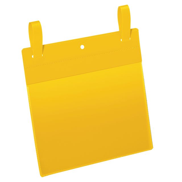 Buste identificative - con fascette di aggancio - A5 orizzontali - giallo - Dur…