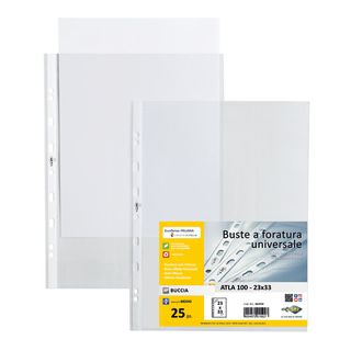 Buste in PP buccia Sei Rota Atla 100 - medio spessore trasparente 23x33 - conf.…