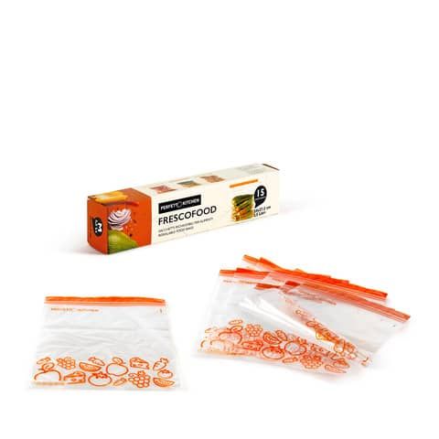 Buste per alimenti FrescoFood - medium - 24 x 27,5 cm - Perfetto - conf. 15 pez…