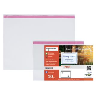 Buste porta avvisi orizzontali - A4 - 30 x 22 cm - trasparente - Sei Rota - con…