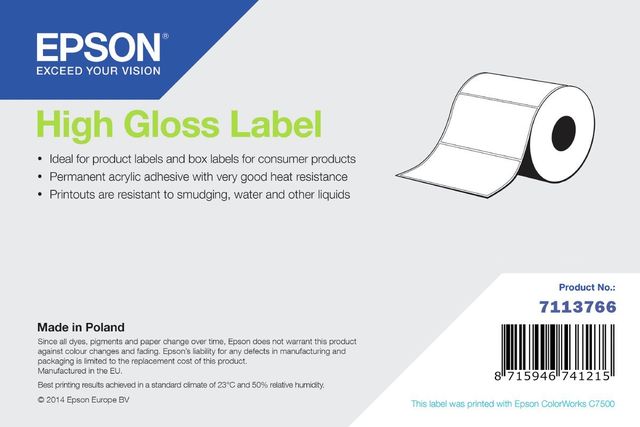 7113766 HIGH GLOSS LABEL 102X58MM