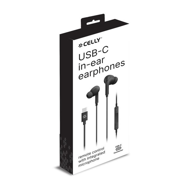 =>>IN EAR STEREO EARPHONES USB-C BK