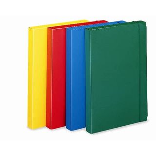 CARTELLA PROGETTO CON ELASTICO DORSO 3 GIALLO