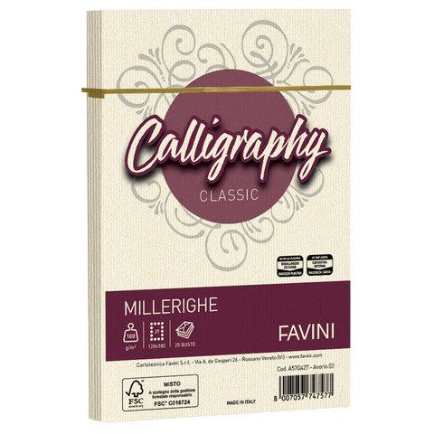 CF. 25 BUSTE MILLERIGHE 12X18 100G AVORIO