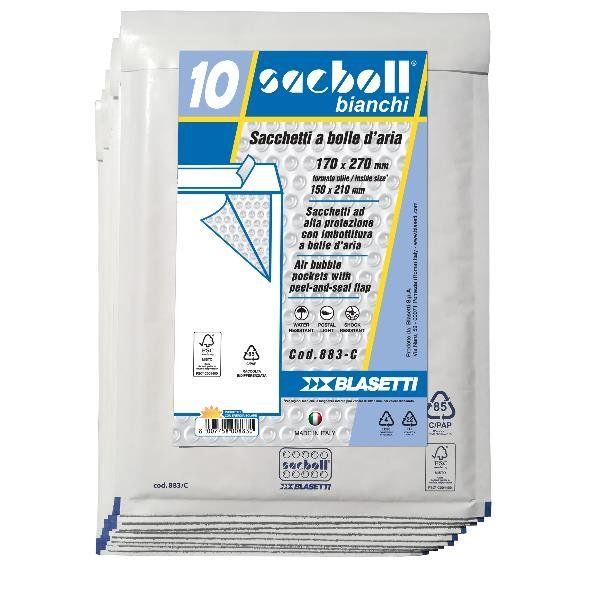 CF10 SACCO IMBOT/BIANCO 17X27CM (FORMATO INTERNO 15X21)