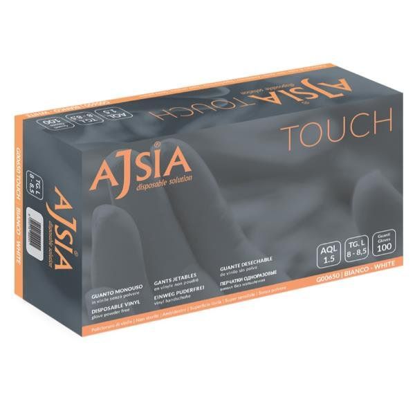 AJSIA CF100GUANTI TOUCH BIANCO 4.5GR M