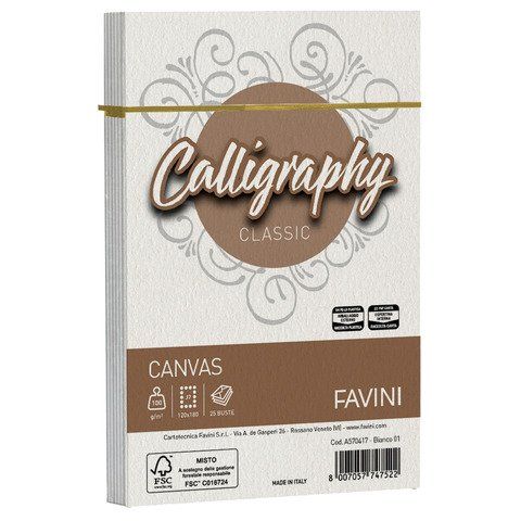 CF25BUSTE CANVAS 12X18 100GR BIANCO