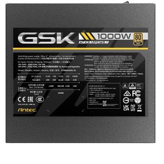 ANTEC GSK1000 EC ALIMENTATORE 1.000 W MODULARE 80 PLUS GOLD PFC ATTIVO ATX 3.1 …