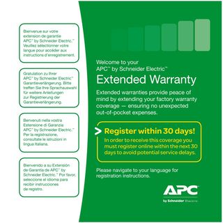 APC Extended Warranty Service Pack - Contratto di assistenza esteso - parti e m…