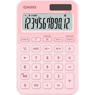 Calcolatrice da tavolo mini Casio MS-20YC-LP-W-EP con display a 12 cifre e alim…