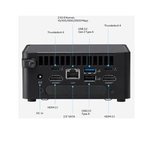 ASUS NUC 14 Pro RNUC14RVKU700002I, Mini PC barebone, DDR5-SDRAM, Collegamento e…