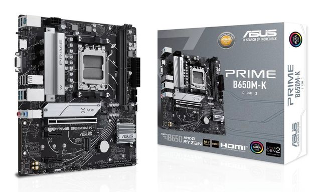 ASUS PRIME B650M-K AMD B650 PRESA DI CORRENTE AM5 MICRO ATX 2 x DDR5 DIMM
